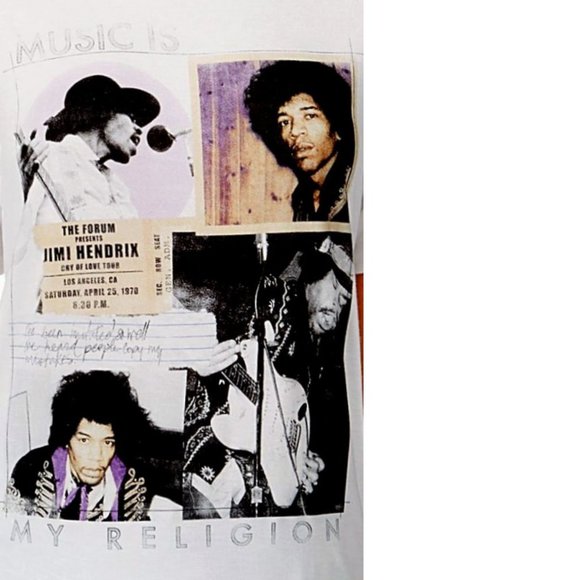 Jimi Hendrix Cry or Love Tour blues rock Girls Official T-Shirt M NWT - Picture 2 of 2